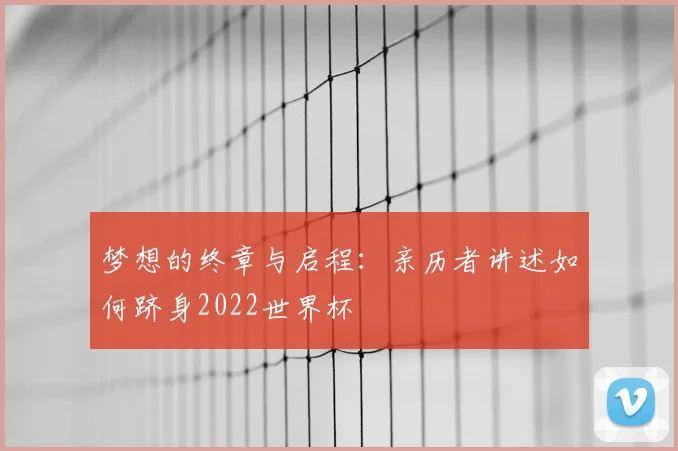 梦想的终章与启程:亲历者讲述如何跻身2022世界杯
