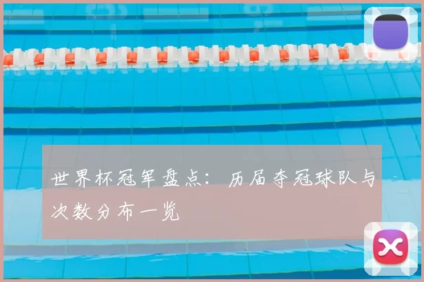 世界杯冠军盘点：历届夺冠球队与次数分布一览